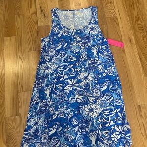 Lilly Pulitzer Blue and White Floral Dress